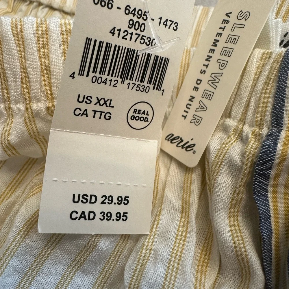 Aerie Off Duty Seersucker PJ Boxers NWT size xxl - Picture 3 of 5